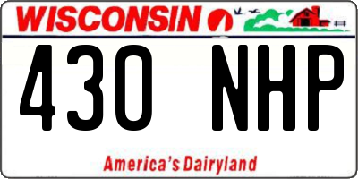 WI license plate 430NHP