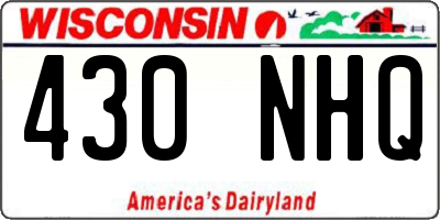 WI license plate 430NHQ