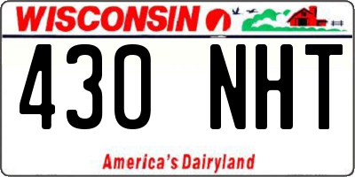 WI license plate 430NHT