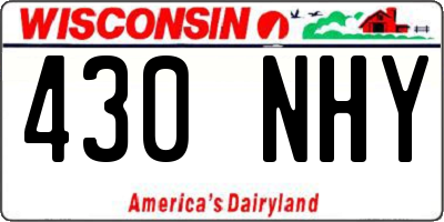 WI license plate 430NHY