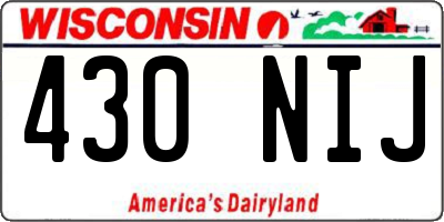 WI license plate 430NIJ