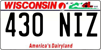 WI license plate 430NIZ