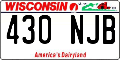 WI license plate 430NJB