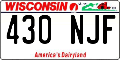 WI license plate 430NJF