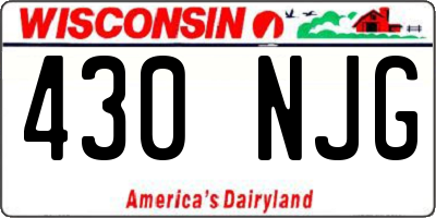 WI license plate 430NJG