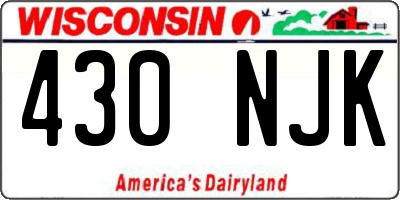 WI license plate 430NJK