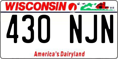 WI license plate 430NJN