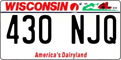 WI license plate 430NJQ
