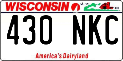 WI license plate 430NKC