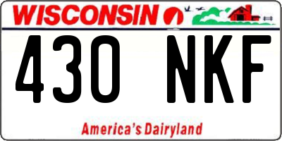 WI license plate 430NKF