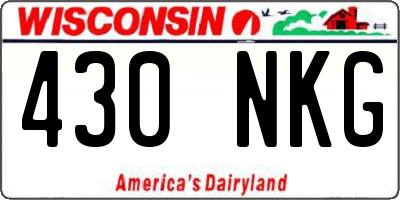 WI license plate 430NKG