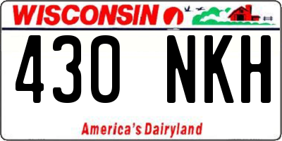 WI license plate 430NKH