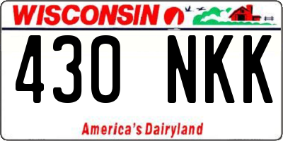 WI license plate 430NKK