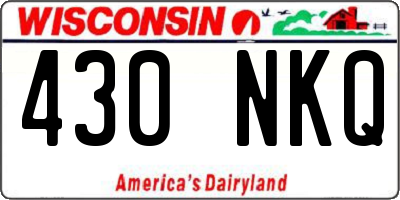 WI license plate 430NKQ