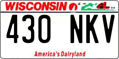 WI license plate 430NKV