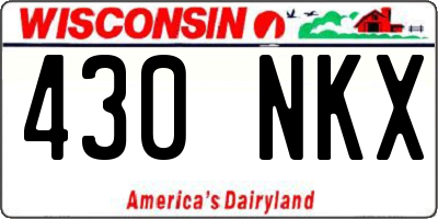 WI license plate 430NKX