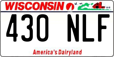 WI license plate 430NLF