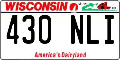 WI license plate 430NLI
