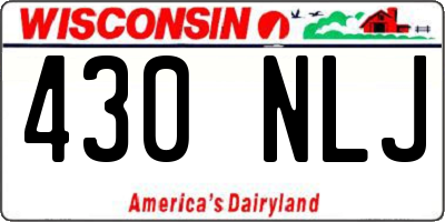 WI license plate 430NLJ