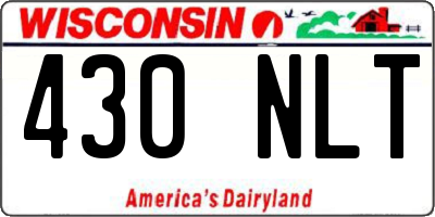 WI license plate 430NLT