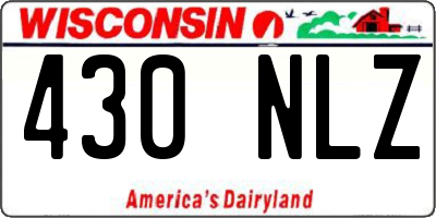 WI license plate 430NLZ