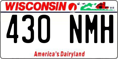 WI license plate 430NMH
