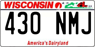 WI license plate 430NMJ