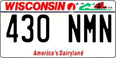 WI license plate 430NMN