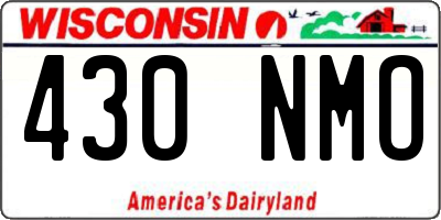 WI license plate 430NMO