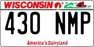 WI license plate 430NMP