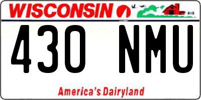 WI license plate 430NMU