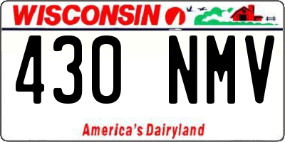 WI license plate 430NMV