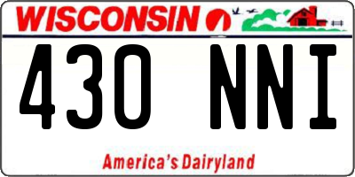 WI license plate 430NNI