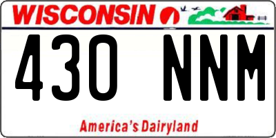 WI license plate 430NNM