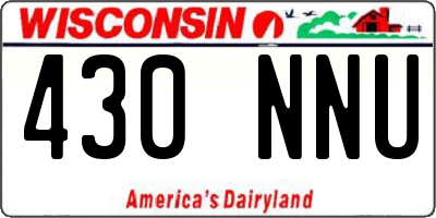 WI license plate 430NNU