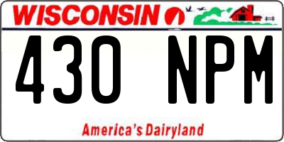 WI license plate 430NPM