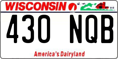 WI license plate 430NQB