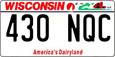 WI license plate 430NQC