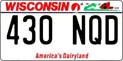 WI license plate 430NQD