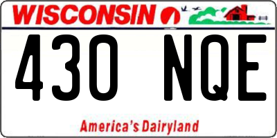 WI license plate 430NQE