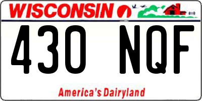 WI license plate 430NQF