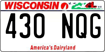 WI license plate 430NQG