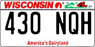 WI license plate 430NQH
