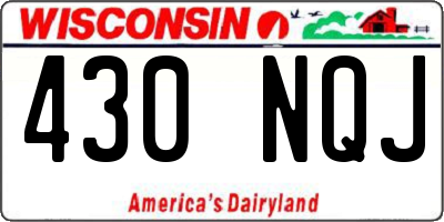 WI license plate 430NQJ