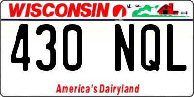 WI license plate 430NQL