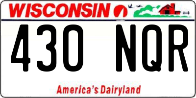 WI license plate 430NQR