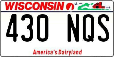 WI license plate 430NQS