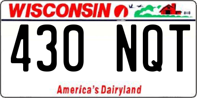 WI license plate 430NQT