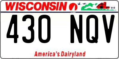 WI license plate 430NQV