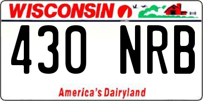 WI license plate 430NRB